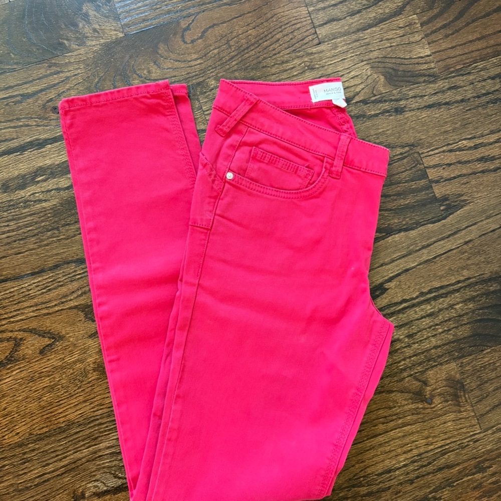 Mango Fuschia Pink Skinny Jeans Size 6